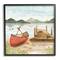 Stupell Industries Lake's My Happy Place Phrase Boat Dock Landscape Framed Wall Art
